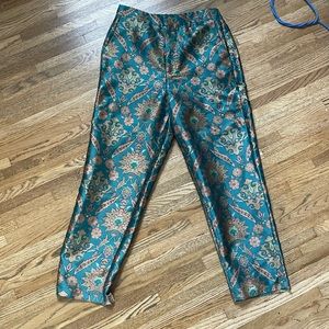 Teal trousers Anthropologie size small